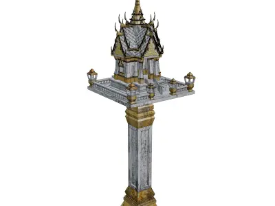 Thai style royal shrine 3D model