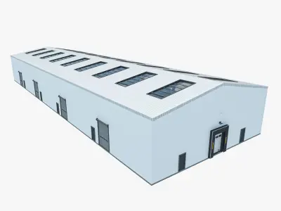 Warehouse 8 interior and exterior 3D model