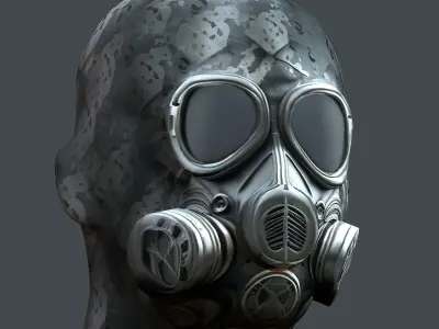 Helmet 3d model military combat Military scifi  Low-poly 3D model