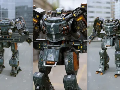 LOW POLY MECH - SLOTH - 7 DEADLY SINS MECHA SERIES Low-poly 3D model