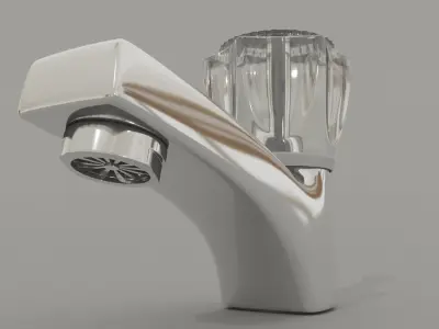 Taps set kitchen faucet 3D model