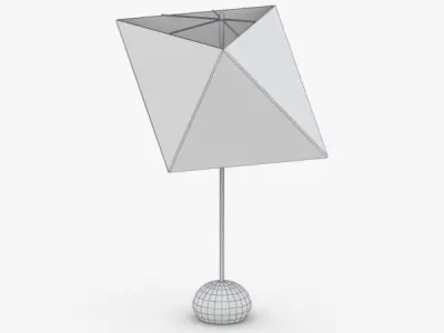 1412 - Paper Lamp Low-poly 3D model