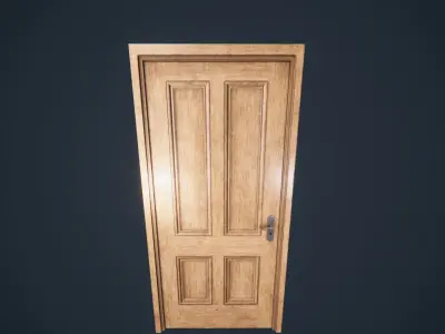 Door Wood M3 HDRP Low-poly 3D model
