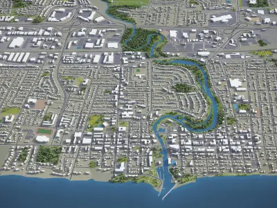 Oakville Low-poly 3D model