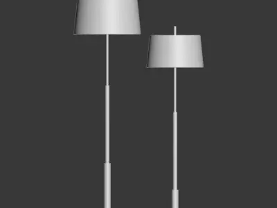 Floor Lamp Diana Santa and Cole Chrome  3D model