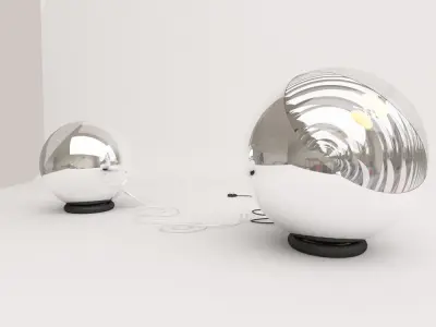 TOM DIXON MIRROR BALL FLOOR LIGHTS 3D model