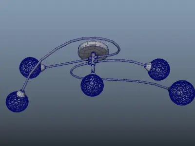 light chandleir glass new great long 3D model