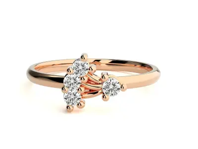Women ring 3D print model 154