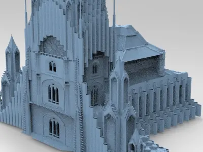 Wizarding Cathedral Kit bash 1 3D model