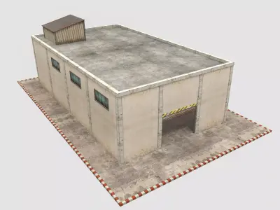 Warehouse Building - Low Poly Low-poly 3D model