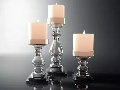 Glass Candlesticks 3D model