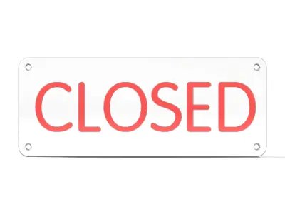 Open and Closed Business Sign Board 3D Printable 3D print model