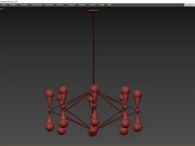 CARACAS SIXTEEN LIGHT CHANDELIER Low-poly 3D model