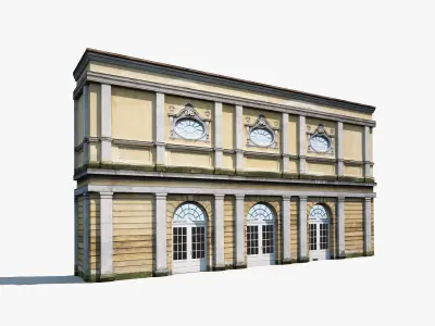 Building Facades BUNDLE Low-poly 3D model