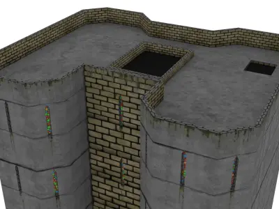 Modular Castle Set Low-poly 3D model