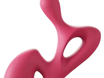 Pink abstract sculpture 3D model