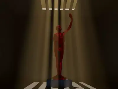 Abstract Statue Under Dramatic Lighting 3D model