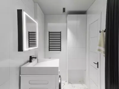 Modern Minimalist Bathroom Compact Minimalism 3D model