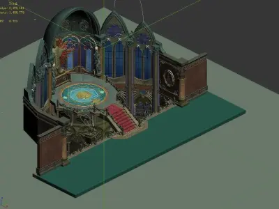 Game Book collection - Mysterious scroll seal hall 3D model