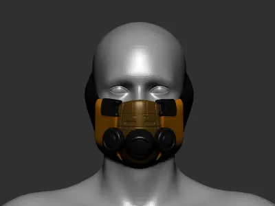 helmet high poly sculpt 3d printable  3D model 85