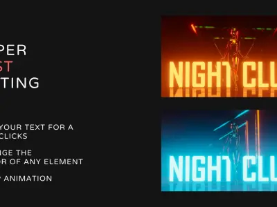 Strobe flash lights animation scene for Blender eevvee render 3D model