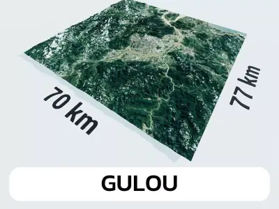 Gulou China City Landscape 3D Model 3D model