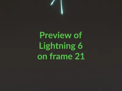 Animated Lightning v6 Low-poly 3D model
