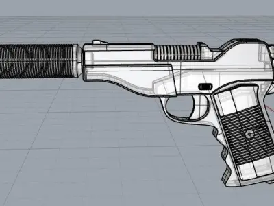 UFO SHADO Blaster Pistol Gun Gerry Anderson 3D Prop Cosplay  3D model
