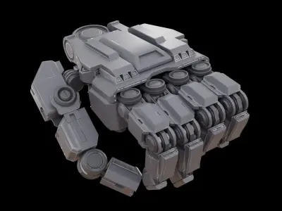 Mecha hand 3D model