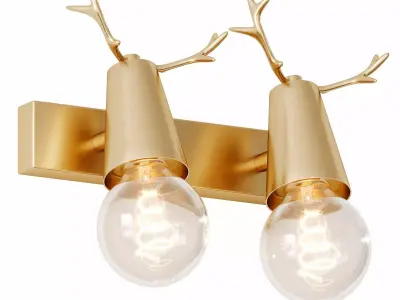 Lampatron DEER GOLD wall light 3D model