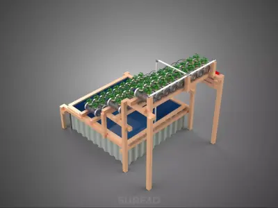 AUTO CONTROL HYDROPONIC PLANT PLASTIC WATER BOTTLE CONTAINER PET 3D model