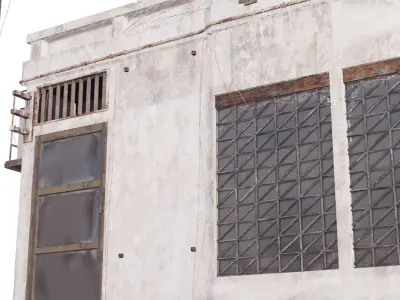 3D Store Market Building model Low-poly 3D model