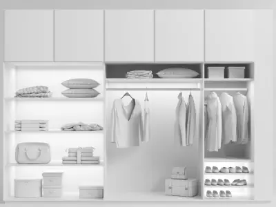 Modern wardrobe 20 3D model