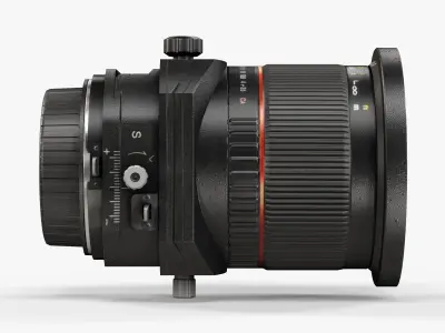 Bower 24mm f 3-5 ED AS UMC Tilt-Shift lens Low-poly 3D model