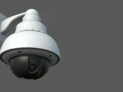 Dome Security Camera Low-poly 3D model