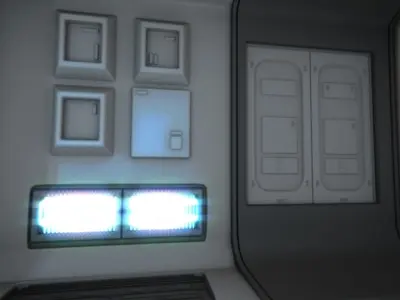 Spacecraft Corridor HD 3D model