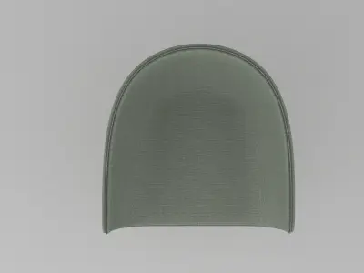 chair with wooden legs 3D model