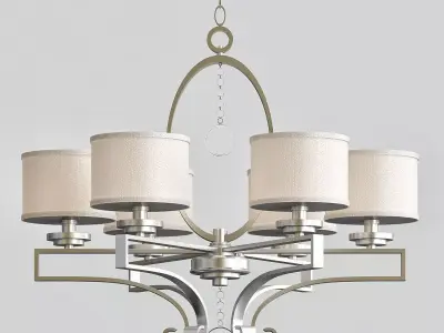 ROSENDAL light chandelier with shades 3D model