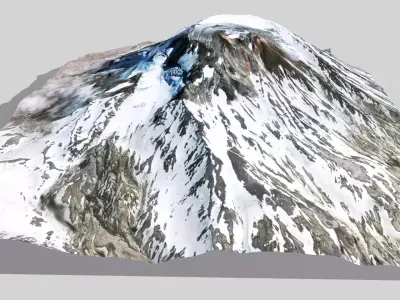 Mountain landscape Stratovolcano Griggs Alaska United States 3D model