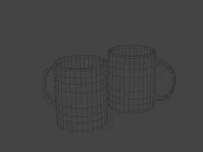Mug Glass Low-poly 3D model
