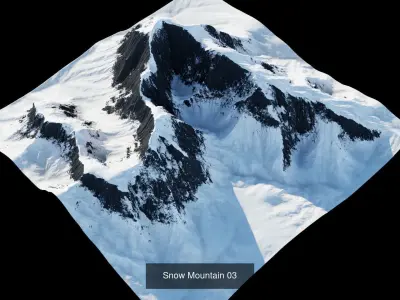 Snow Mountain 3D Model Pack