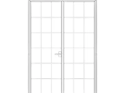 Double Glass Door 3D model