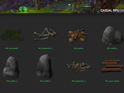 Casual RPG Environment 08 Low-poly 3D model