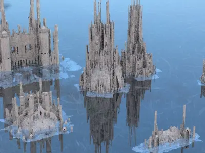 Valhalla Ancient Ruin Kitbash Odins Tower 3D 3D model
