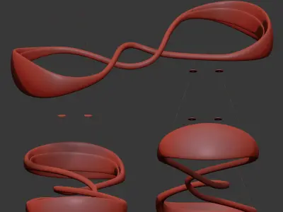 Chandelier Crevasse Series Light Sculpture by John Procario 3D model