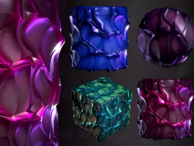 Crystal Materials Mega Bundle-16 - SBsar - Maps - VOL 02 Texture