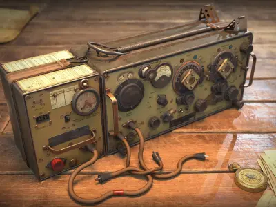 Next generation vintage radio Low-poly 3D model