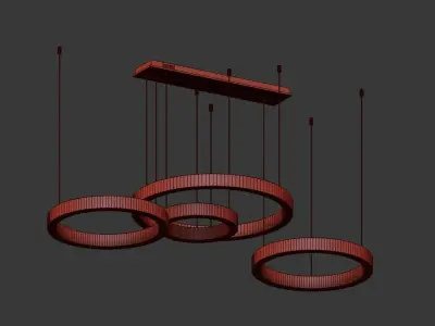 Circle Ring Chandelier 3D model