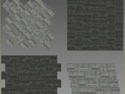 Wall to Wall Carpet Tile No 8 3D model