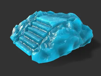 stairs stone 10 Low-poly 3D model